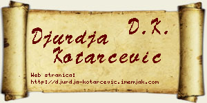 Đurđa Kotarčević vizit kartica